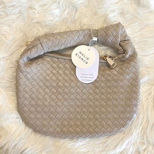 Melie Bianco Drew Recycled Vegan Top Handle Bag In Bone